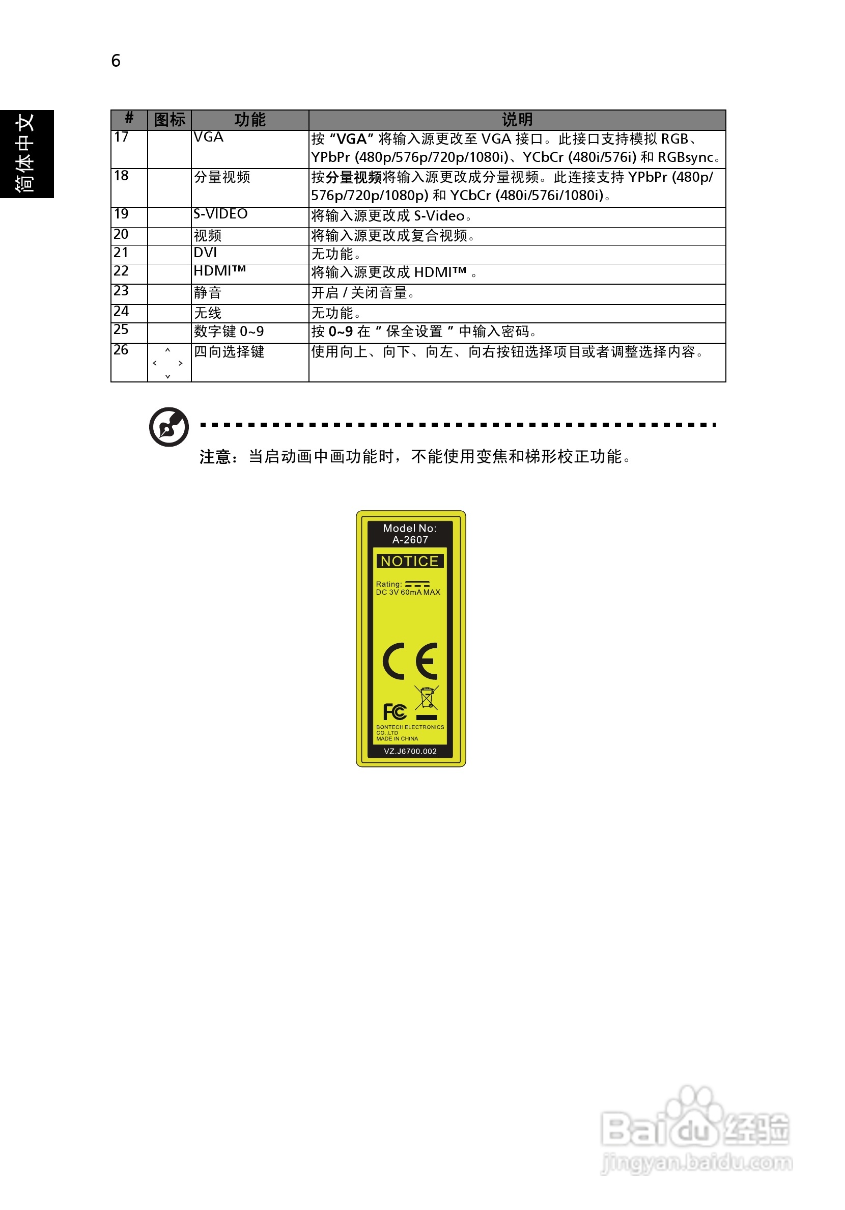 宏基H7531D投影机使用说明书:[2]