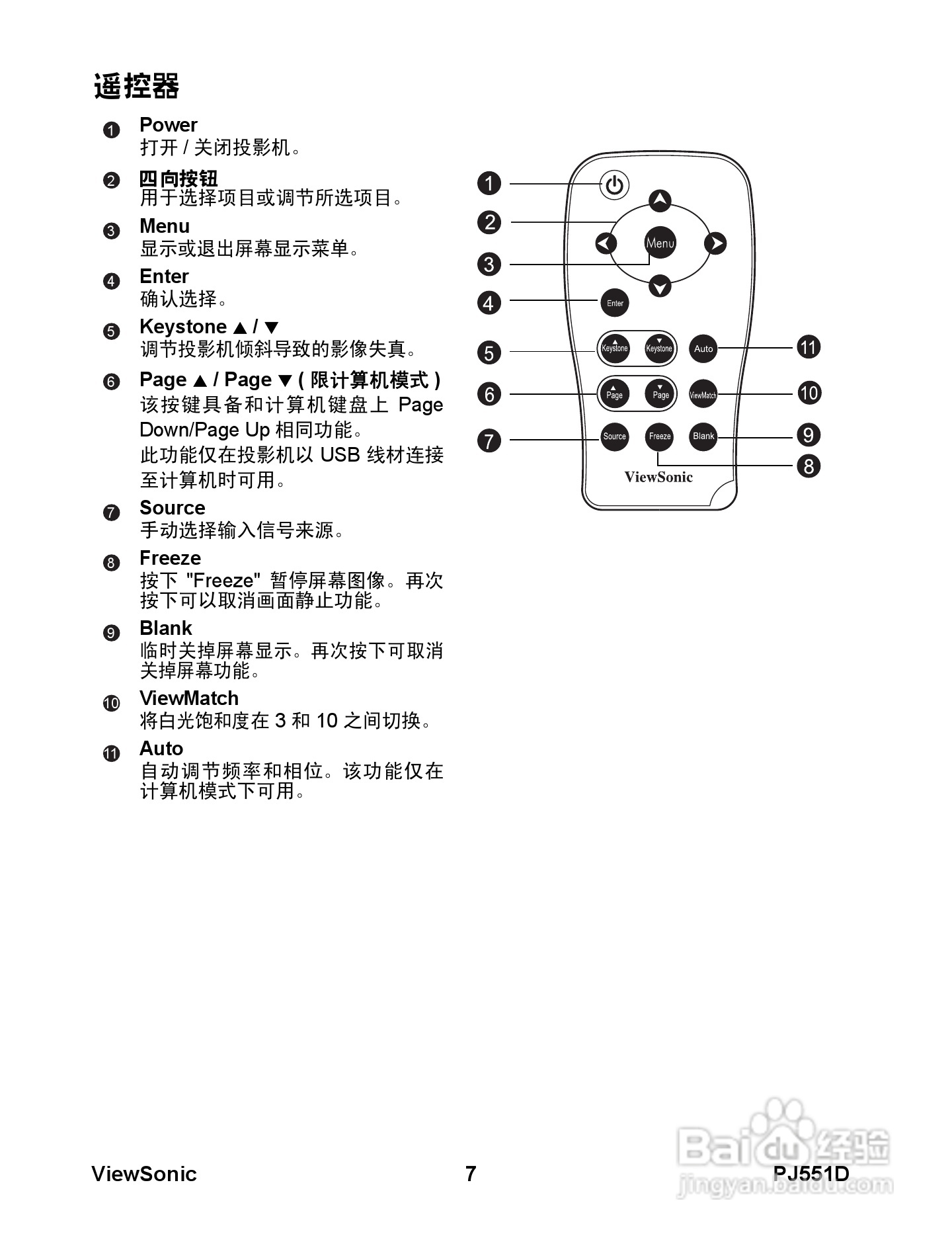 优派PJ551D-2投影机使用说明书:[2]