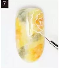 美甲玫瑰花画法