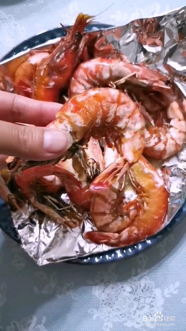 奥尔良黑虎虾的做法