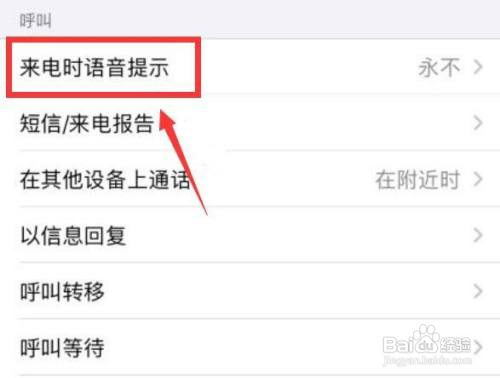 苹果手机怎么关闭来电播报名字