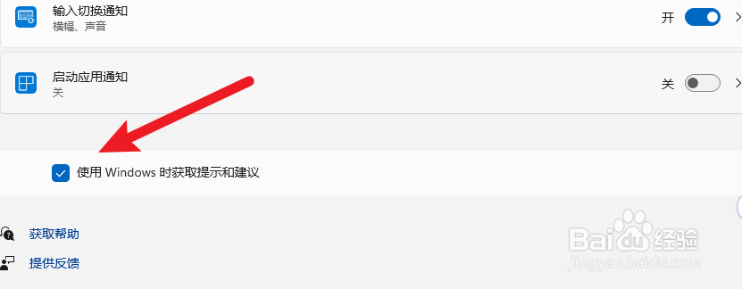 windows11使用提示怎么关闭