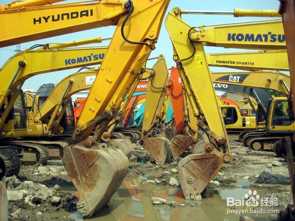 两种进口国外二手挖掘机的中检方案