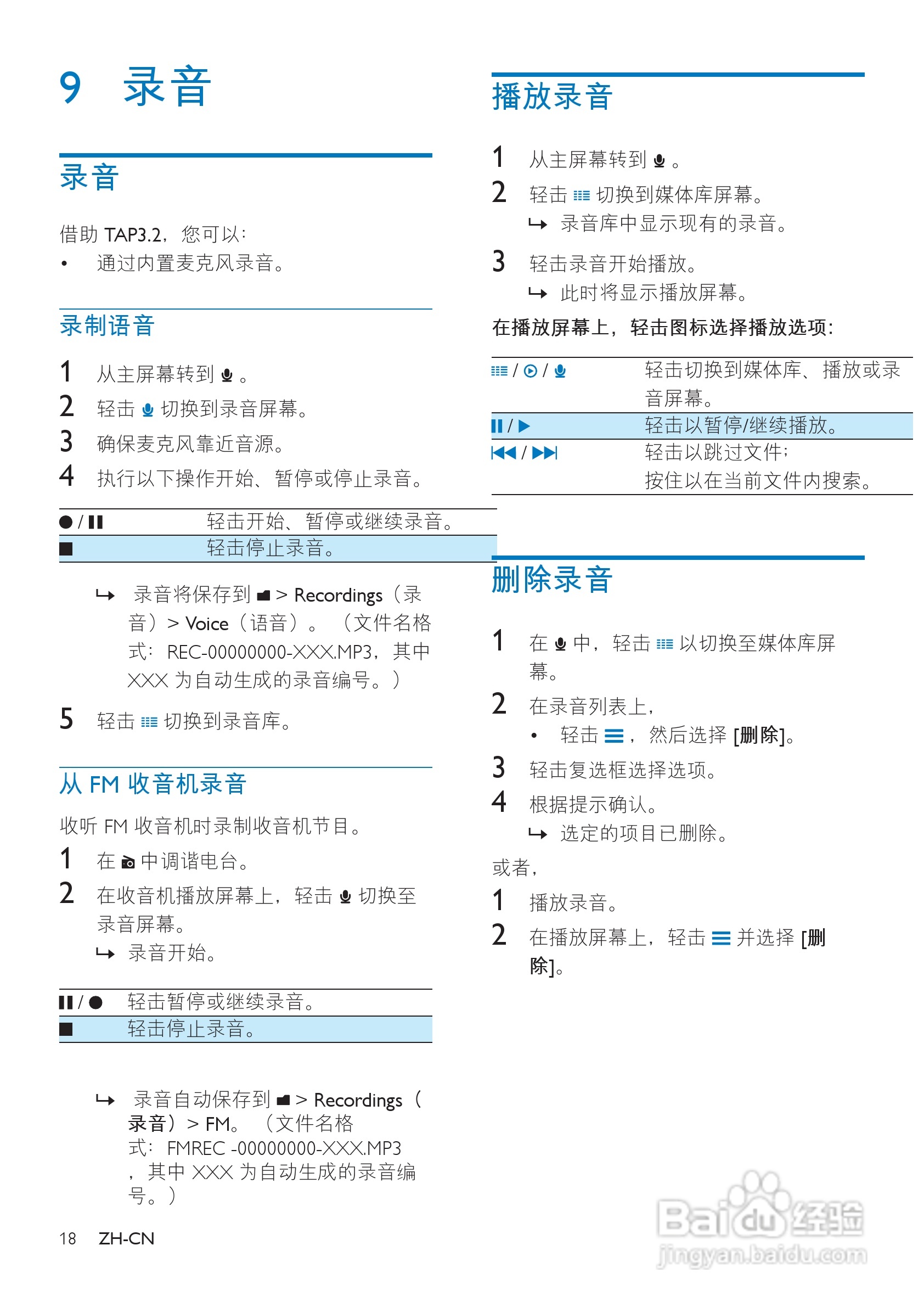 飞利浦SA4TP304RF/93 MP4播放器使用说明书:[2]
