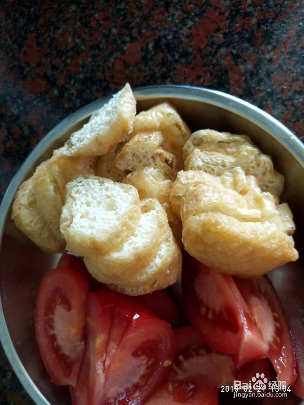 番茄鸡蛋焖油豆腐