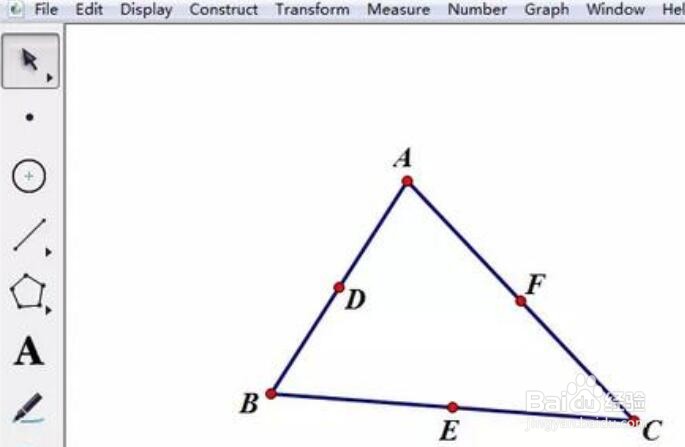 几何画板画九点圆的操作方法