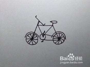 自行车的简笔画 百度经验