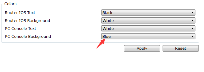 Cisco Packet 中如何修改PC的console背景色