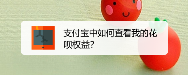 支付宝中如何查看我的花呗权益