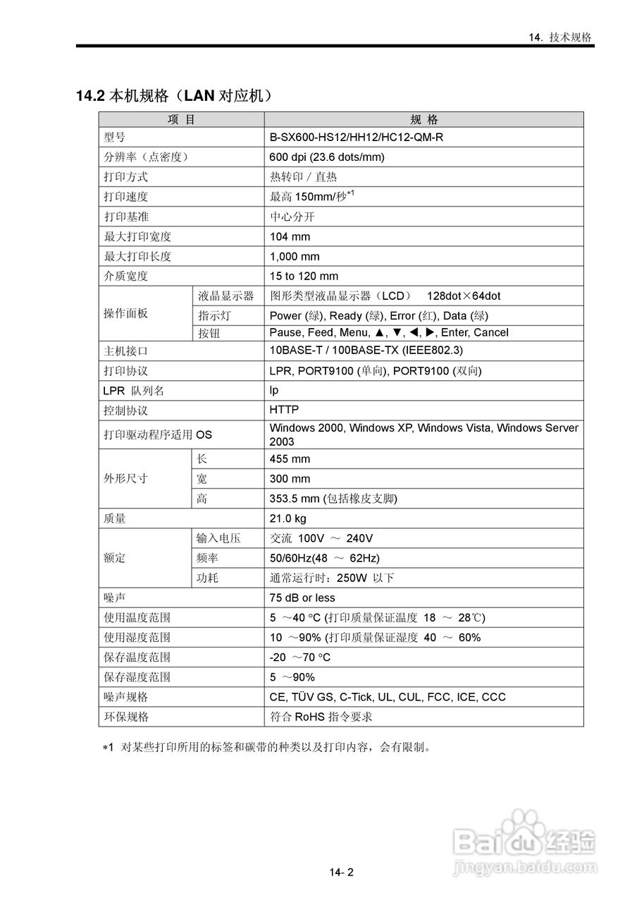 东芝 B-SX600打印机说明书:[11]