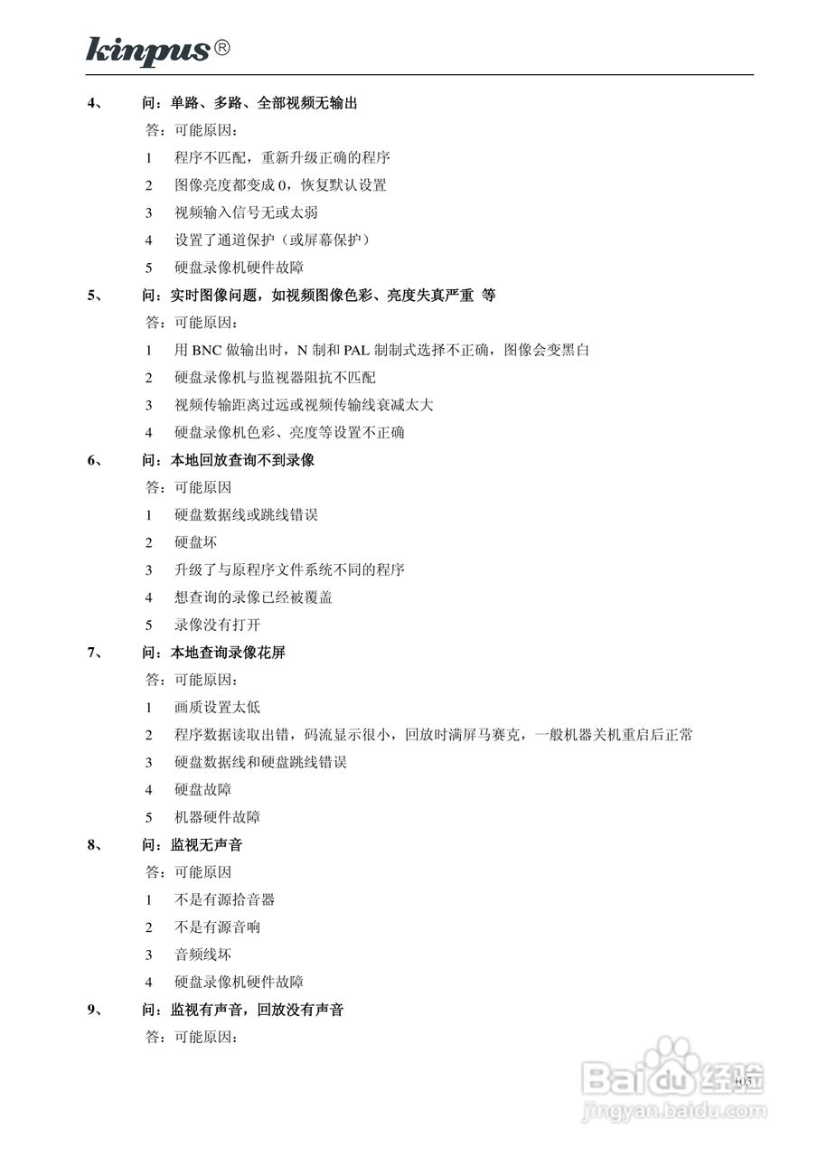 佳镨斯KP-CN11xx系列嵌入式硬盘录像机使用说明书:[11]