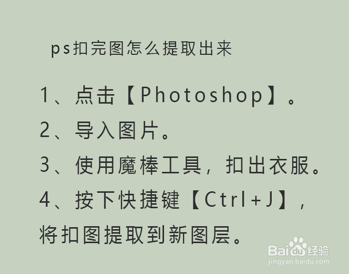 ps扣完图如何提取出来