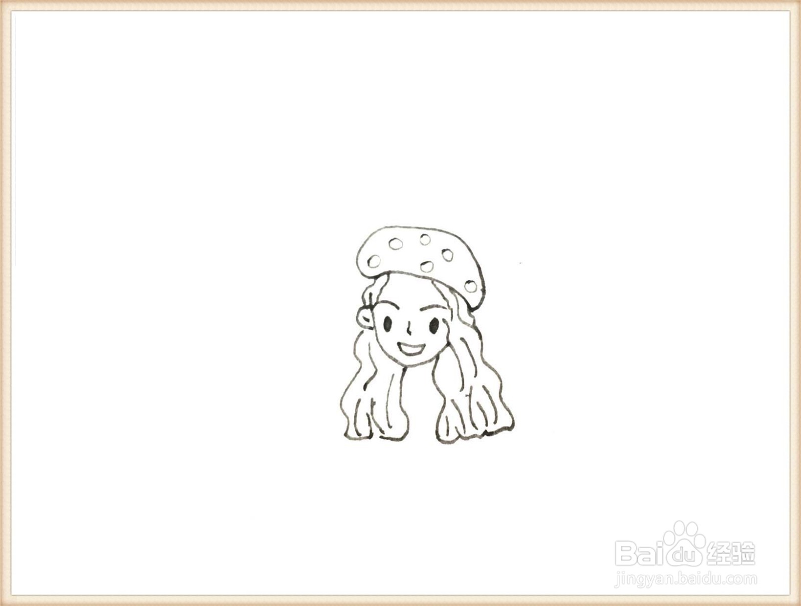 一笔一笔教你画少女全身图简笔画