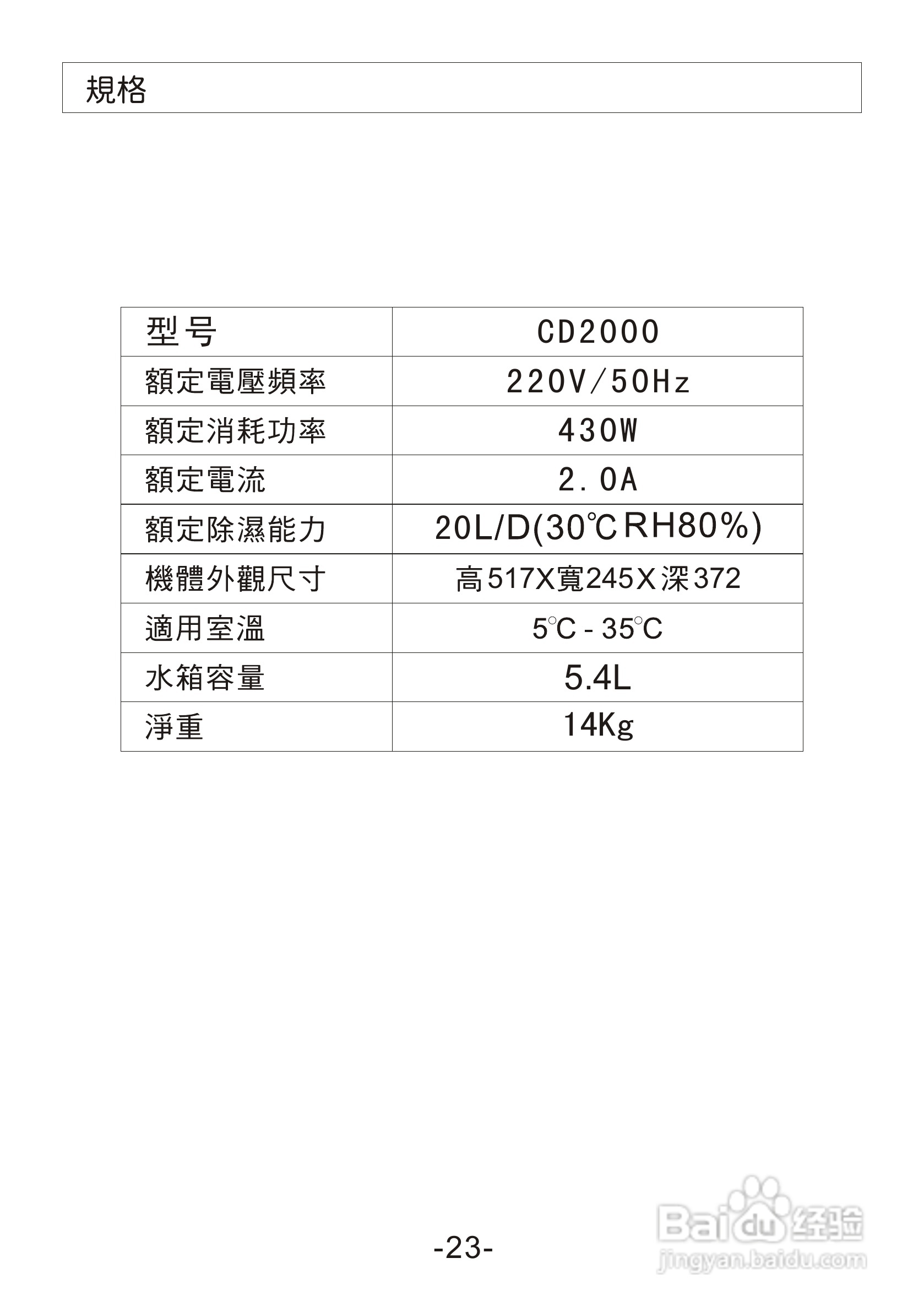 意大利徹里尼CD200型抽湿机说明书:[3]