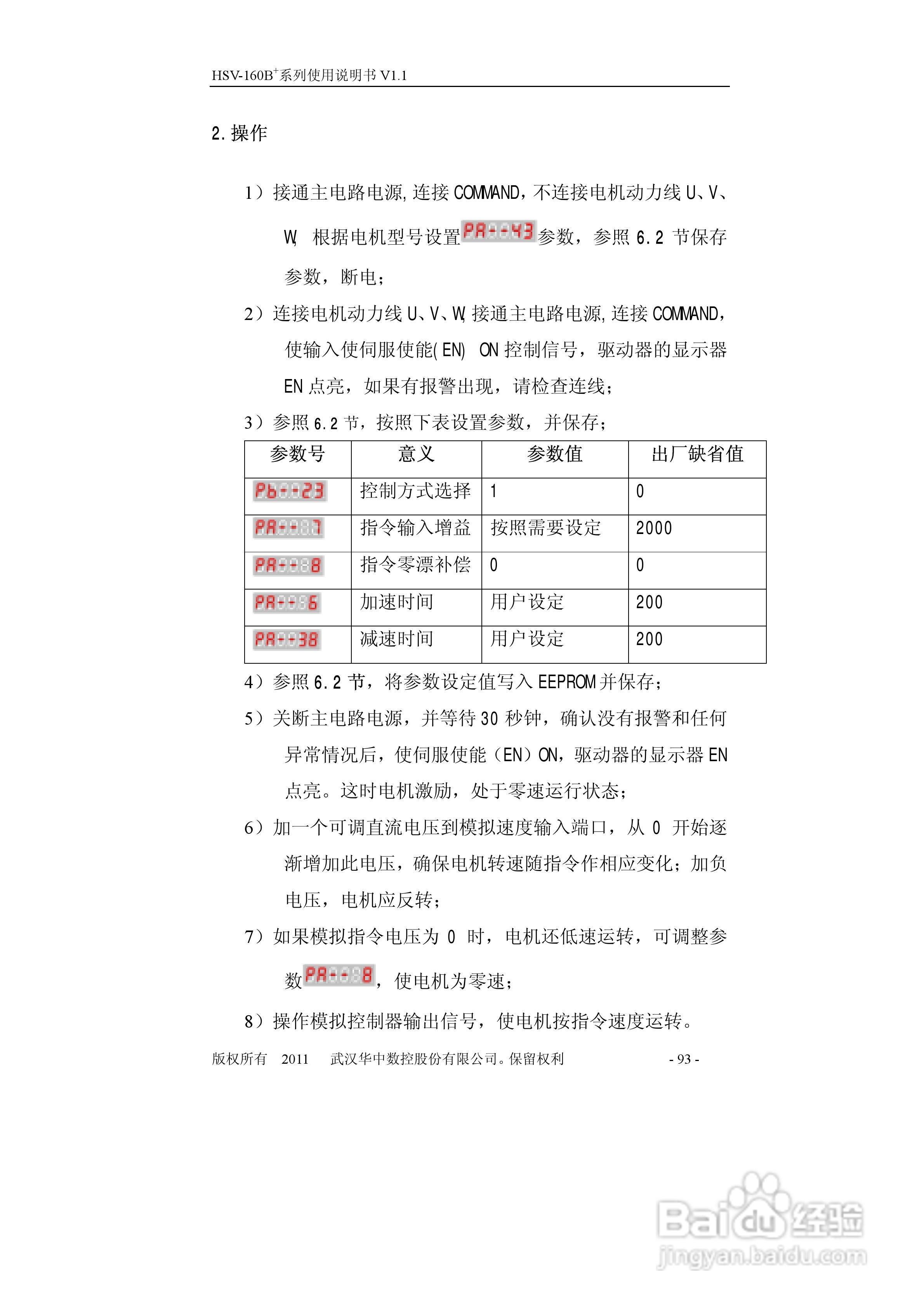 HSV-160B+系列全数字交流伺服驱动单元使用说明书:[10]