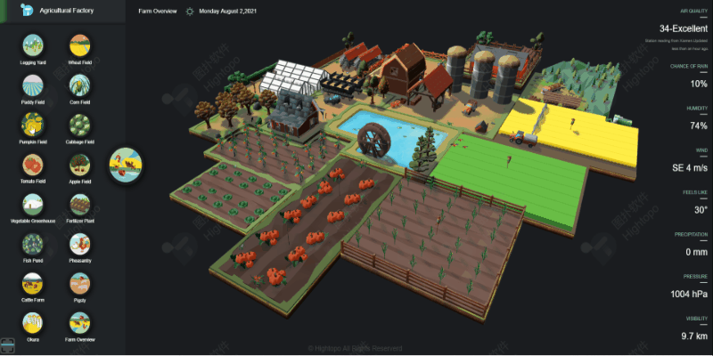 搭建智慧农场 3D 可视化管理平台