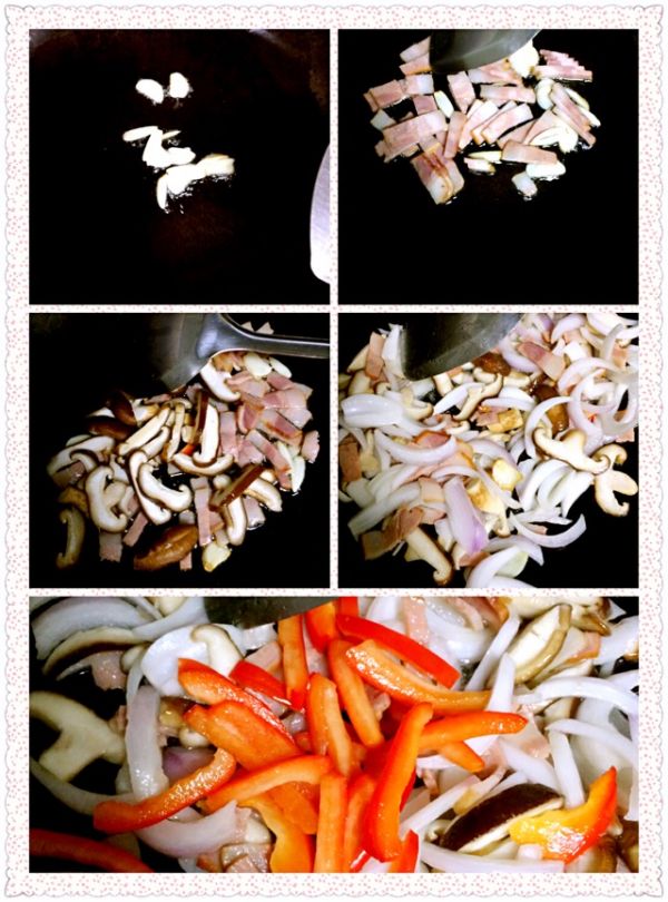 香菇培根炒时蔬