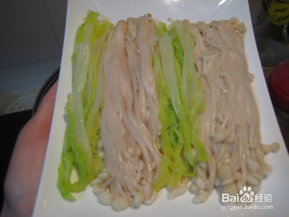白灼金针菇的做法