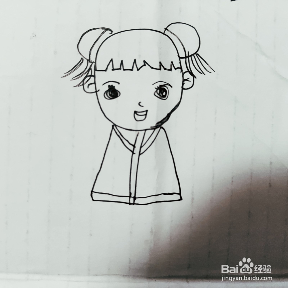 怎么画漂亮女孩简笔画呢？