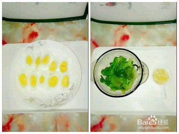 鸡蛋蒜香生菜