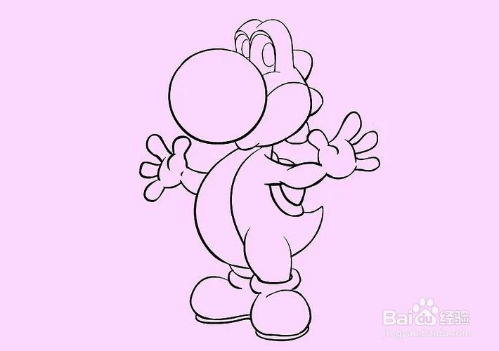 怎么画小恐龙Yoshi