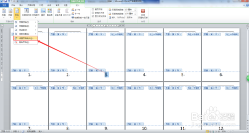 如何设置Word2010页码从指定页码开始