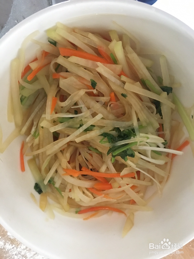 花式做饼-椒香土豆丝卷饼教程