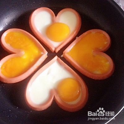 爱心火腿煎蛋超好看