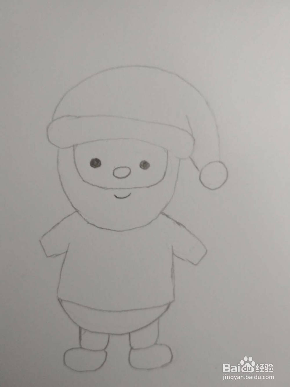 多妈简笔画人物萌萌的圣诞老人