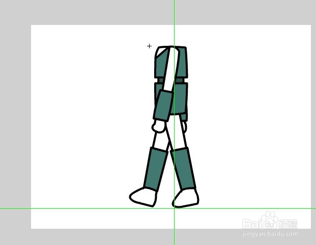 flash做一个侧面形象的走动动作