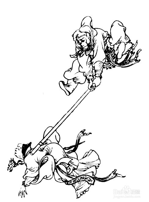 三打白骨精简笔画