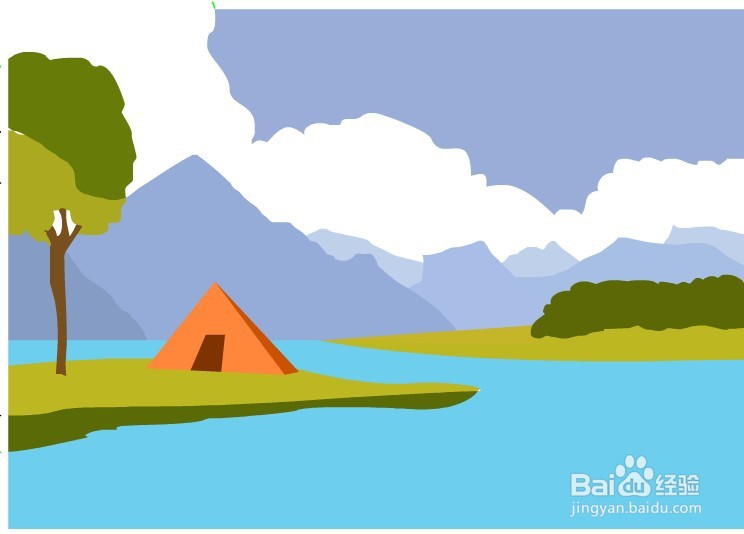 flash绘制一个营地的场景