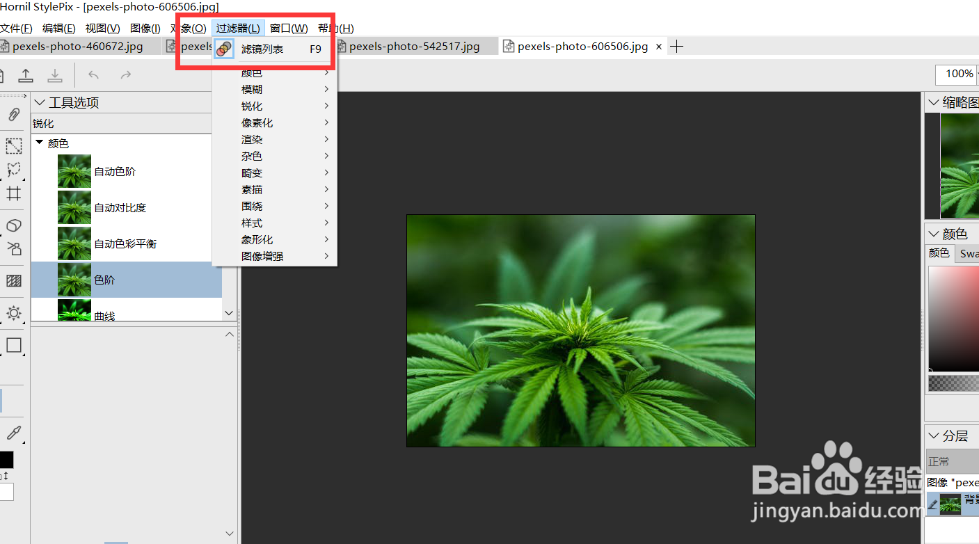 怎么使用hornil调节图片的曲线