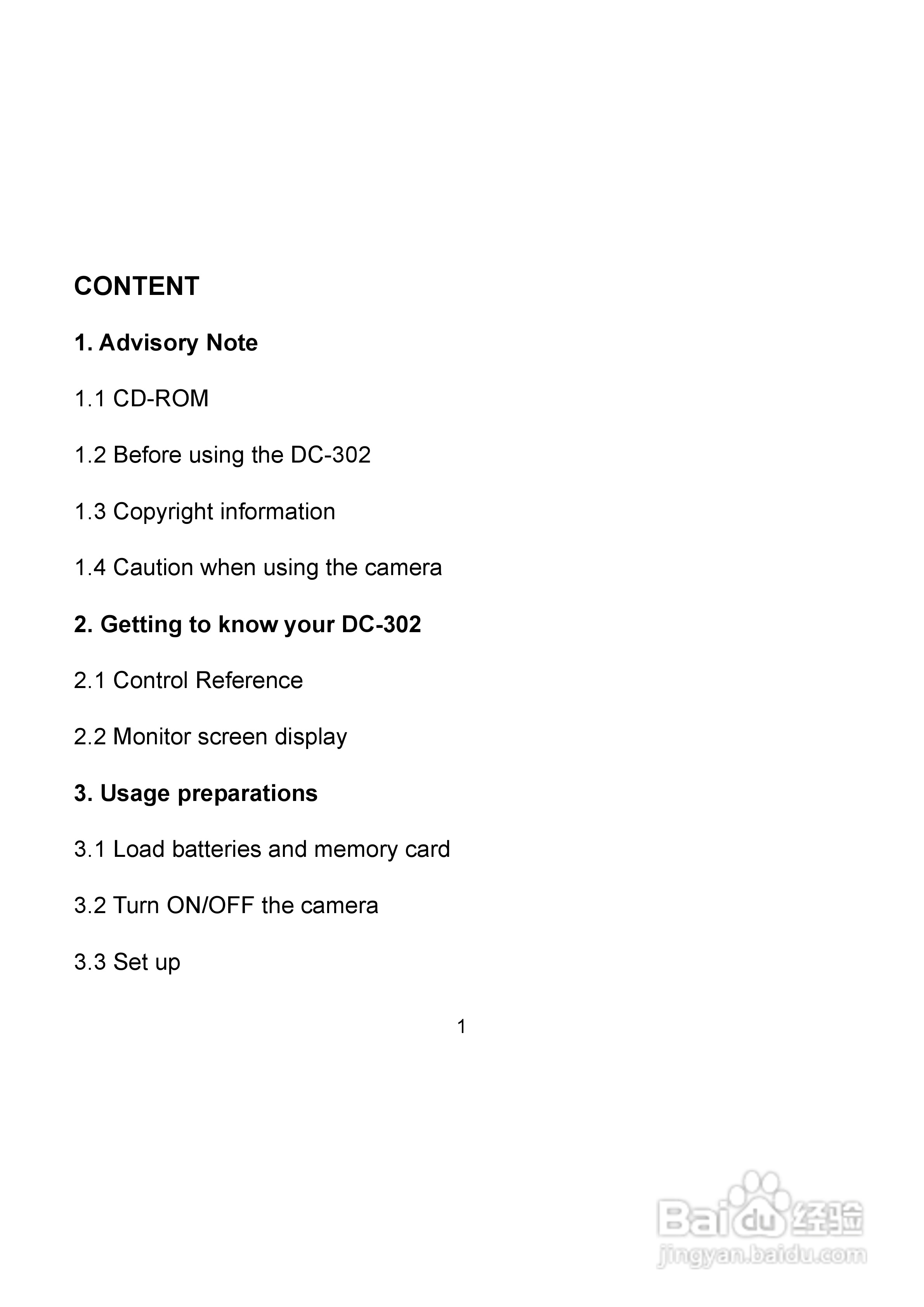 爱克发AgfaPhoto DC-302数码相机使用说明书:[1]