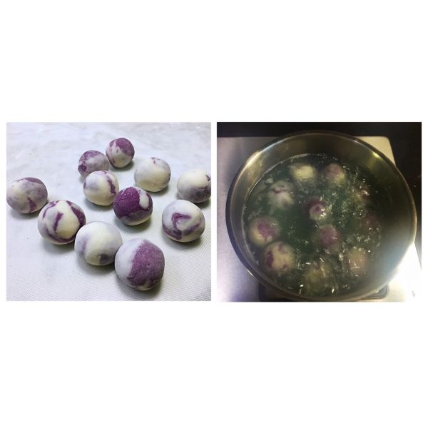 紫薯琉璃芝心汤圆
