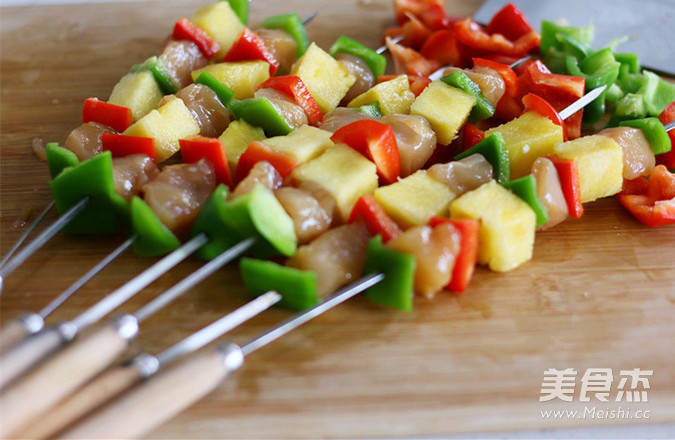 夏威夷风情鸡肉串