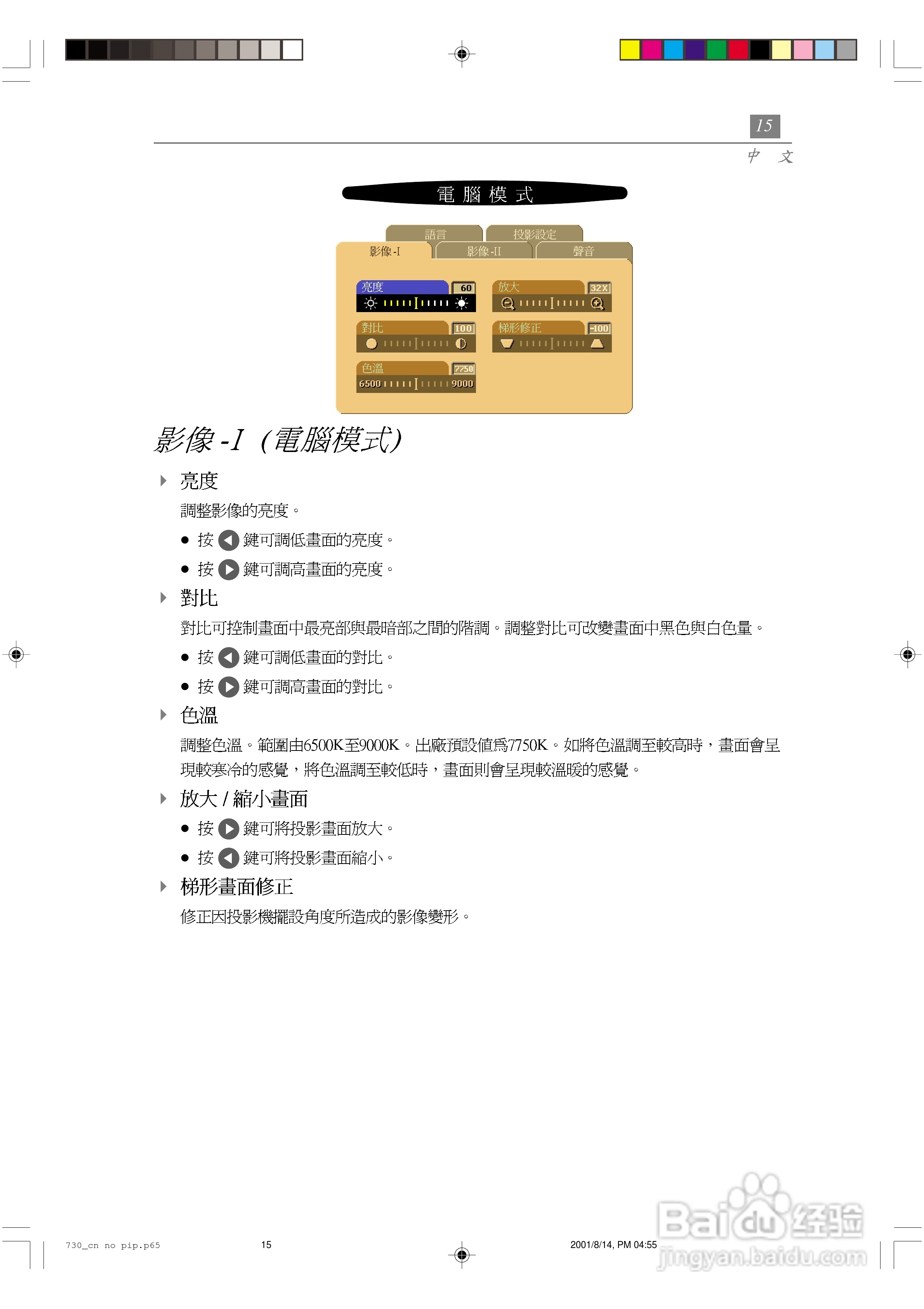 Optoma奥图码 EP730投影机说明书:[2]