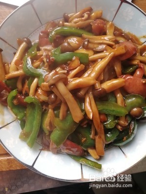 腊肠青椒小蘑菇