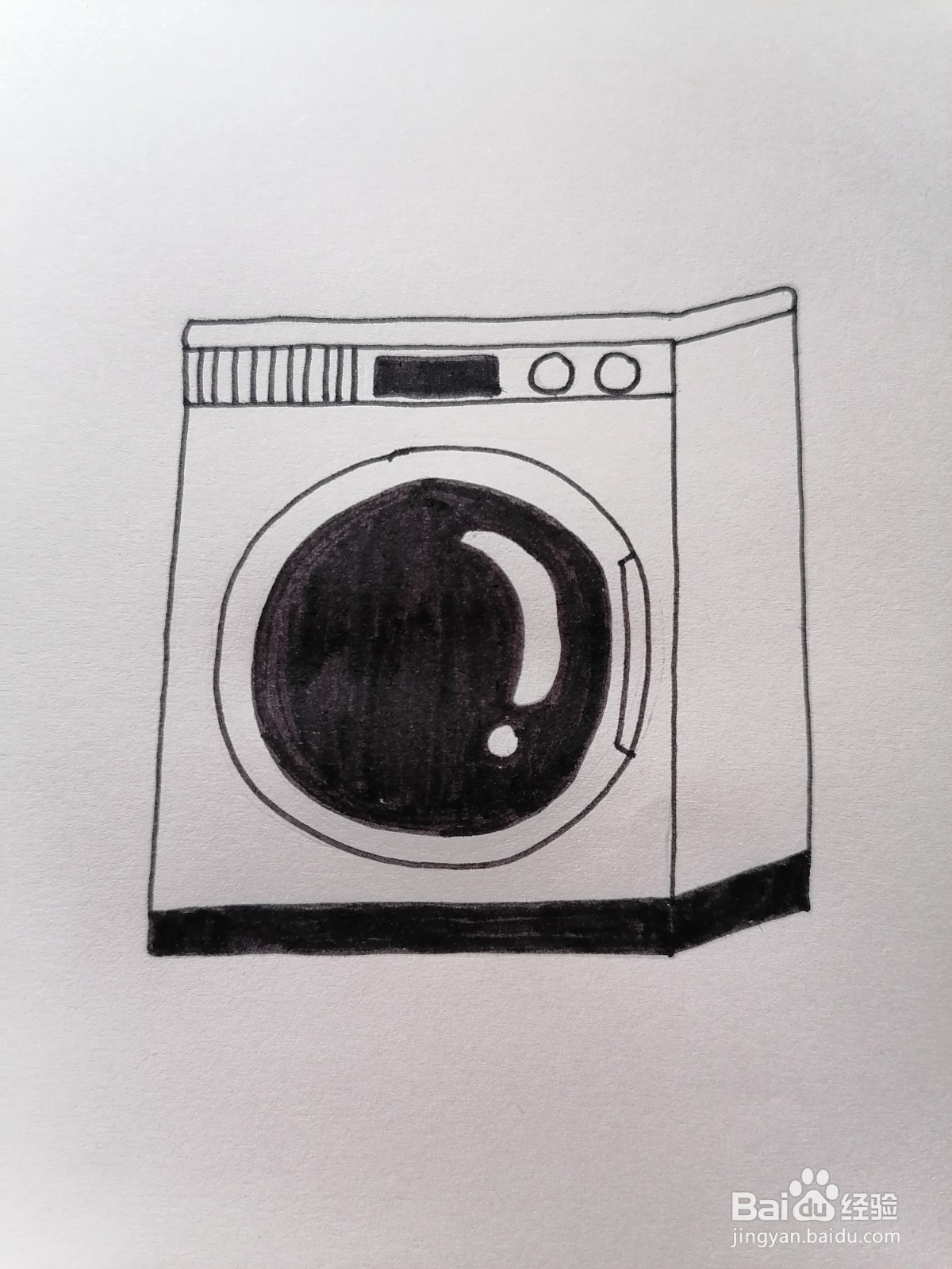 滚筒洗衣机怎么画