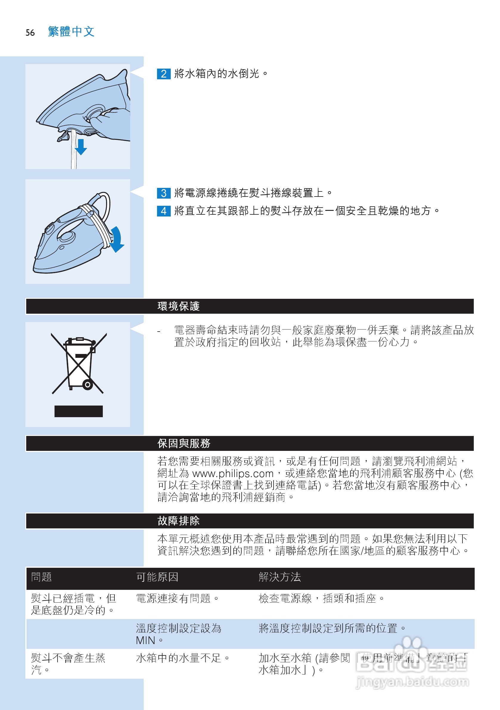 飞利浦GC3114电熨斗说明书:[6]