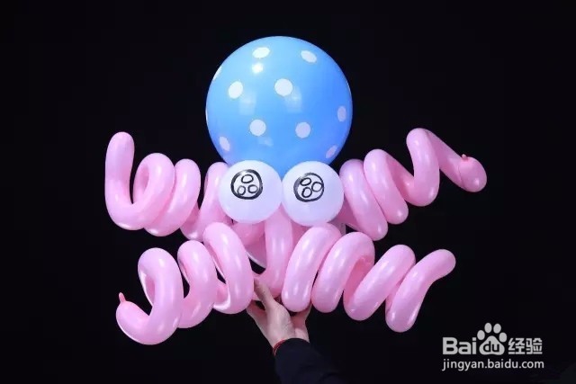 魔术长条气球教程(第20期)——章鱼