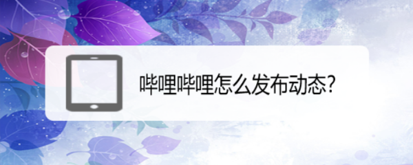 哔哩哔哩怎么发布动态