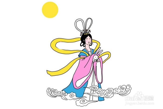 嫦娥姐姐怎么画