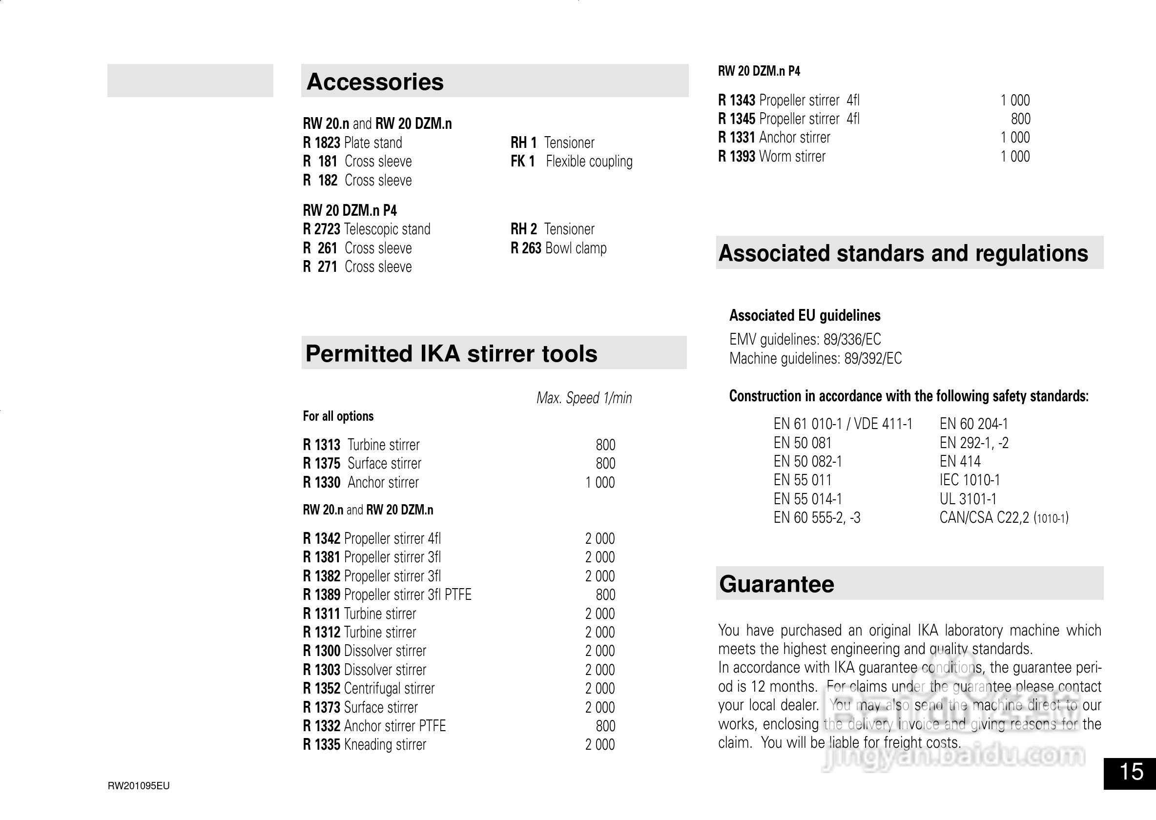 IKA RW 20 DZM.n 顶置式机械搅拌器使用说明书:[2]