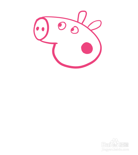 如何教孩子画小猪佩奇简笔画