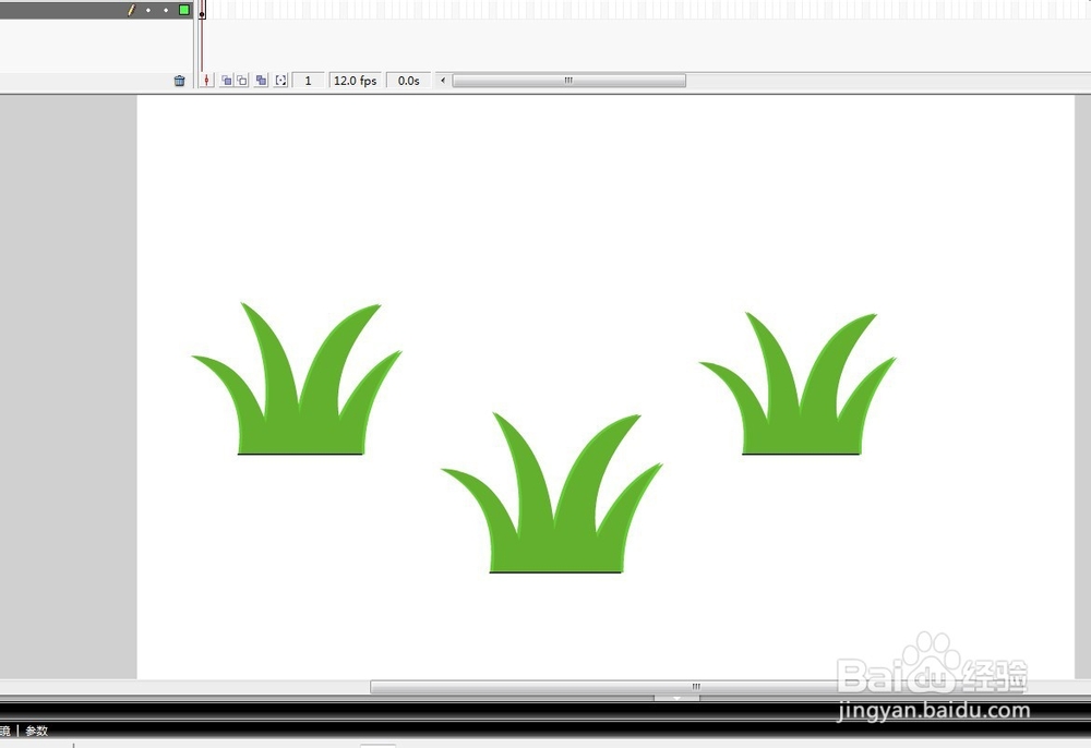 flash制作动态小草被风吹动的效果
