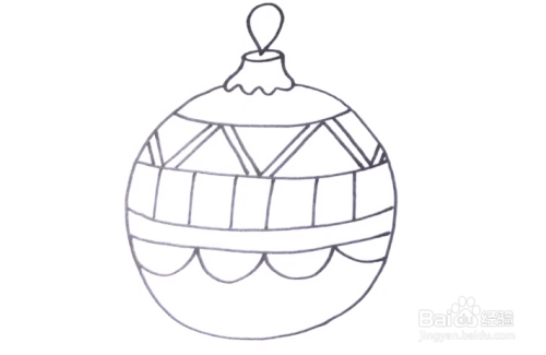 少儿简笔画——如何用彩笔一笔一笔圣诞球?