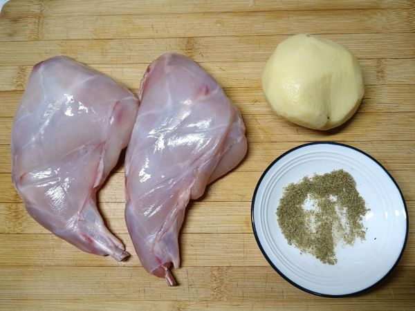 烤兔腿薯角美味cp