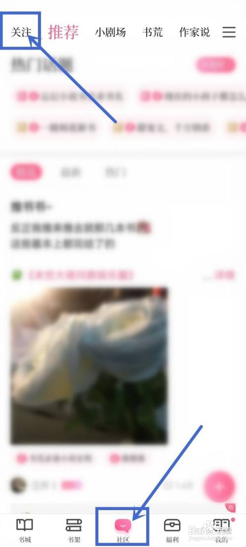 如何使用红袖读书APP查看关注的话题