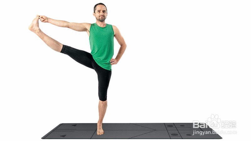 手抓脚单腿站立伸展式（正位）——专瘦大腿